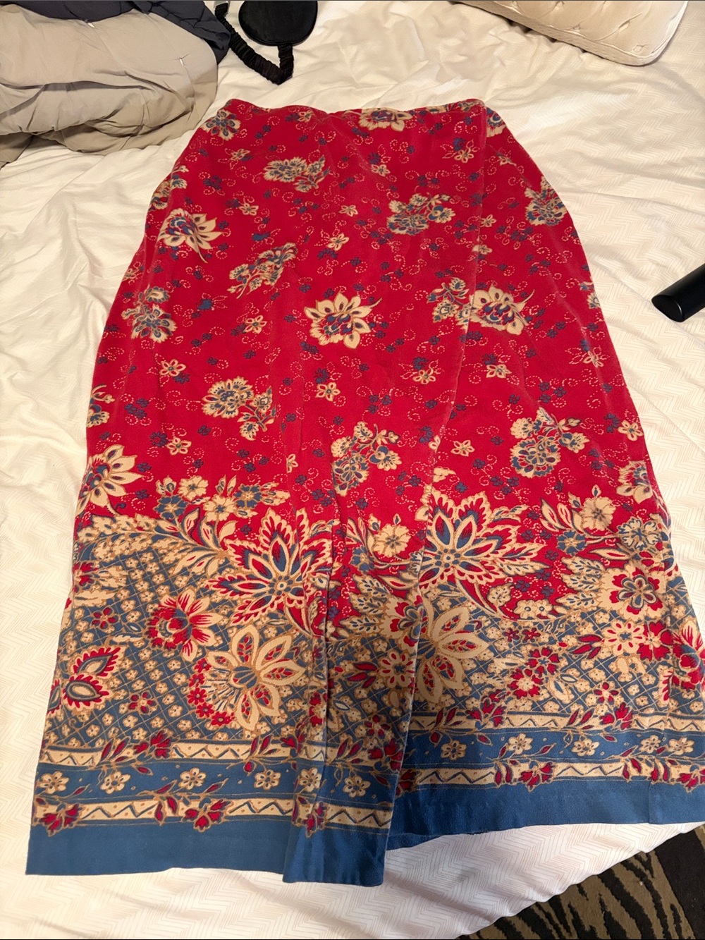 Coldwater Creek Red Floral Maxi Skirt - XS